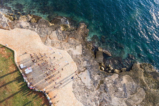 Holiday in Lanterna Croatia Aerial Drone Photo