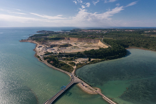 Adriatic Sea Mirna River Antenal Tar Croatia Aerial Drone Photo