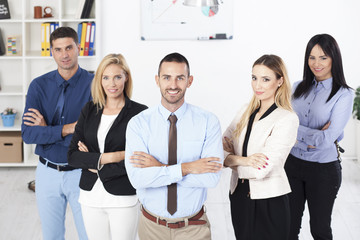 Portrait of business people at the office. Team work
