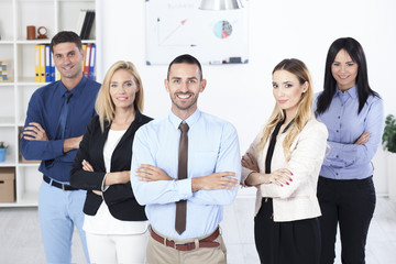 Portrait of business people at the office. Team work