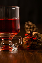 Closeup of alcoholic punch drink