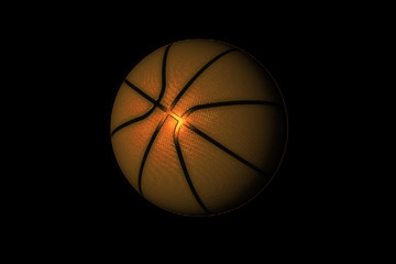 Basketball in futuristic Hologram Style. Nice 3D Render
