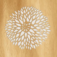  Wood  craving of flora