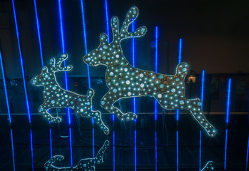 BANGKOK THAILAND - DECEMBER 07 : Christmas decorated with deer f