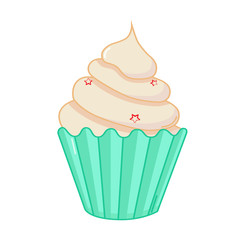 Isolated cupcake icon