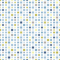 Seamless geometric pattern - blue squares