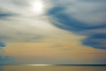 Naklejka na ściany i meble sunset over the sea. abstract blur seascape