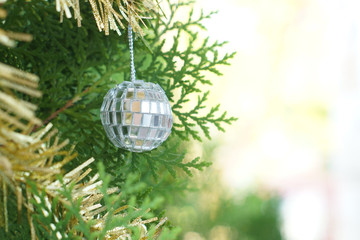 Christmas ball on christmas tree