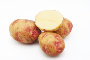 Potatoes isolated on white background