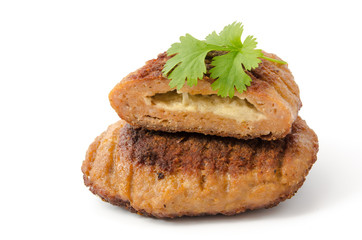 Gefüllte Hacksteaks