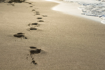 Footprints on the sand