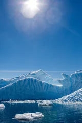 Wandcirkels aluminium IJsberg op Antarctica © Bloody Orange