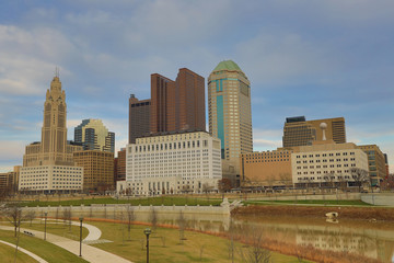 Columbus, Ohio sits along the banks of the Scioto River