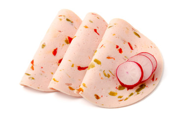 Schinkenwurst mit Paprika