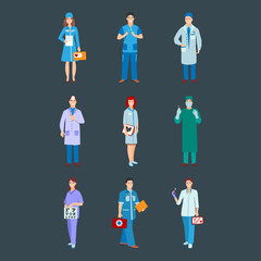 Doctor character vector isolated