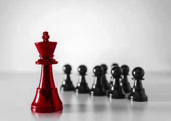 Chess business concept, leader & success. Selective focus, shallow depth of field.

