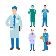 Doctor character vector isolated