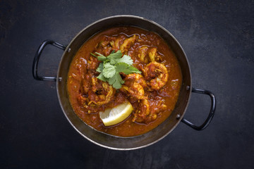 Indisches Curry mit Garnelen