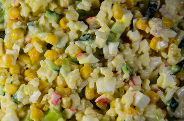 Background of the crab salad