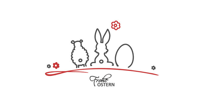 Schleifenband Osterfiguren