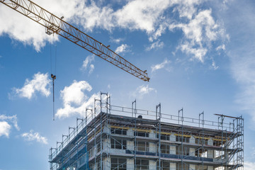 Baustelle eines Mehrfamilienhauses