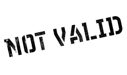 Not Valid rubber stamp