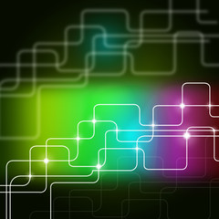 Multicolored Lines Background Shows Telecommunications And Data