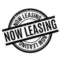 Now Leasing rubber stamp