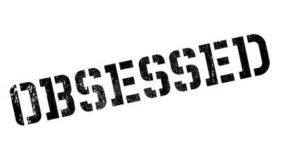 Obsessed rubber stamp