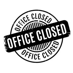 Office Closed rubber stamp