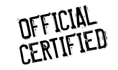 Official Certified rubber stamp