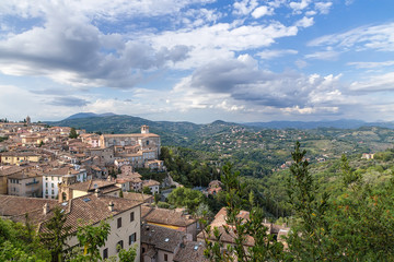 Fototapeta na wymiar Perugia, Italy. The city and its beautiful surroundings