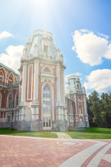 Fototapeta na wymiar Big Grand Palace of Museum-reserve Tsaritsyno, Moscow, Russia