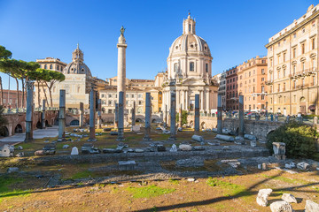 Fototapeta premium The ruins of Trajan's Forum in Rome