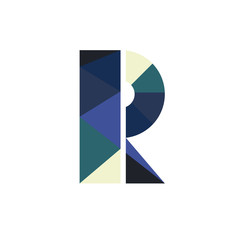 Abstract vector logo letter R 