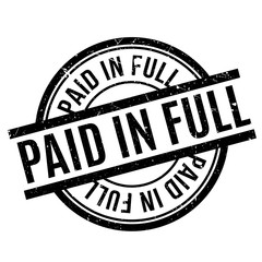 Paid In Full rubber stamp