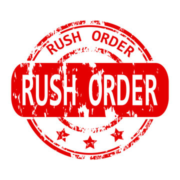 Rush Order Rubber Stamp.