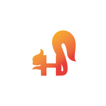 Letter H Fox Logo 