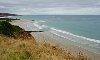 A beach in the Surf Coast Shire near Anglesea on the Great Ocean Road in Victoria, Australia