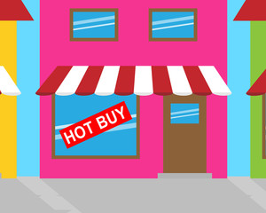 Hot Buy Sign Shows Cheap Bargains 3d Illustration