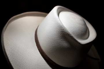 men's panama hat closeup details in Ecuador