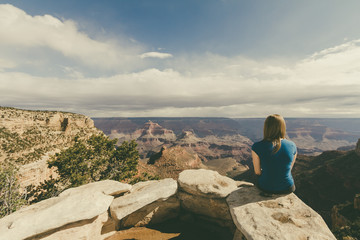 Woman Overlooking Grand Canyon