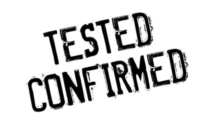 Tested Confirmed rubber stamp