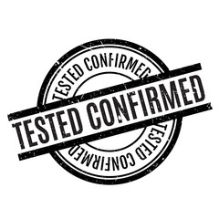 Tested Confirmed rubber stamp
