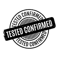 Tested Confirmed rubber stamp