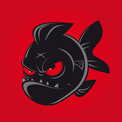 piranha clipart logo