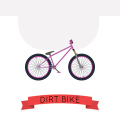 Vector illustration of dirt bike in flat style. 