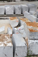 Marble blocks in Carrara
