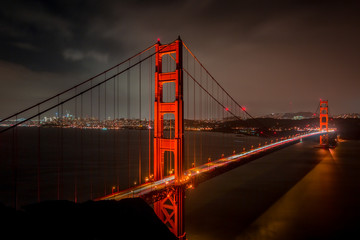 Fototapeta na wymiar Golden Gate Bridge in San Francisco at Night