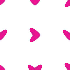 Seamless pattern with pink hearts